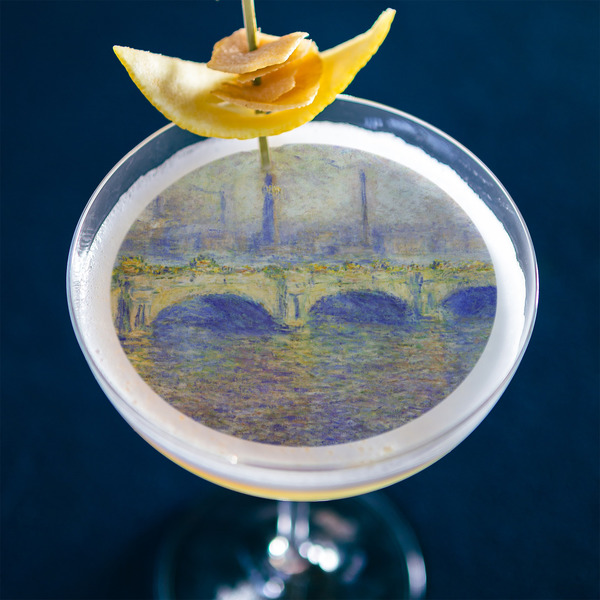 Waterloo Bridge by Claude Monet Printed Drink Topper - Large - In Context