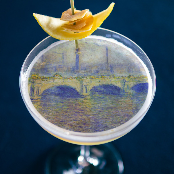 Waterloo Bridge by Claude Monet Printed Drink Topper - XLarge - In Context
