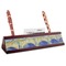 Waterloo Bridge by Claude Monet Red Mahogany Nameplate with Business Card Holder