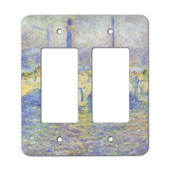 Custom Waterloo Bridge by Claude Monet Rocker Style Light Switch Cover - Two Switch