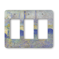 Waterloo Bridge by Claude Monet Rocker Style Light Switch Cover - Three Switch
