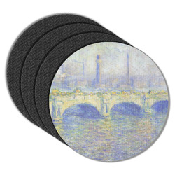 Waterloo Bridge by Claude Monet Round Rubber Backed Coasters - Set of 4