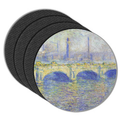 Waterloo Bridge by Claude Monet Round Rubber Backed Coasters - Set of 4