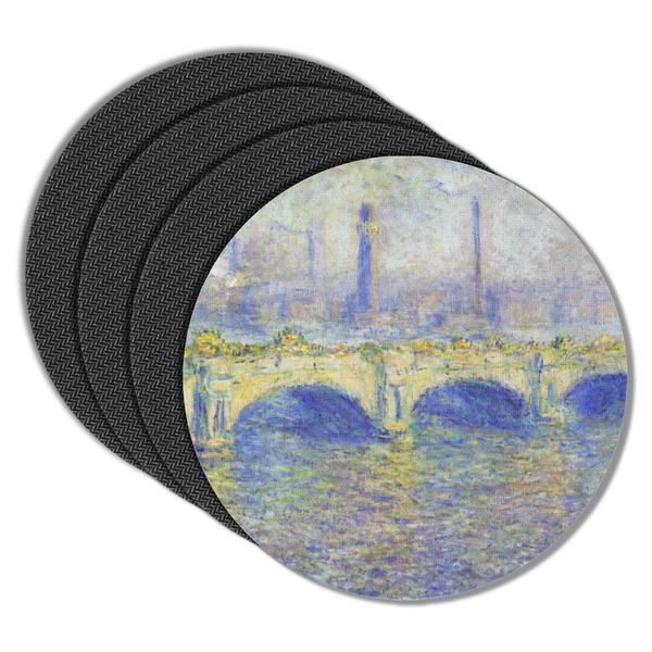 Waterloo Bridge by Claude Monet Round Coaster Rubber Back - Main
