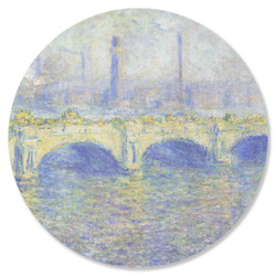 Waterloo Bridge by Claude Monet Round Rubber Backed Coaster