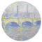 Waterloo Bridge by Claude Monet Round Coaster Rubber Back - Single