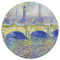 Waterloo Bridge by Claude Monet Round Fridge Magnet - FRONT