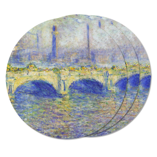 Waterloo Bridge by Claude Monet Round Fridge Magnet - THREE