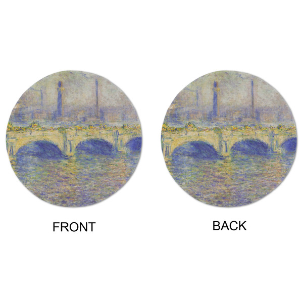 Waterloo Bridge by Claude Monet Round Linen Placemats - APPROVAL (double sided)