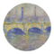Waterloo Bridge by Claude Monet Round Linen Placemats - FRONT (Double Sided)