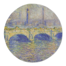 Waterloo Bridge by Claude Monet Round Linen Placemat
