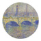 Waterloo Bridge by Claude Monet Round Linen Placemats - FRONT (Single Sided)