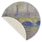 Waterloo Bridge by Claude Monet Round Linen Placemats - Front (folded corner single sided)