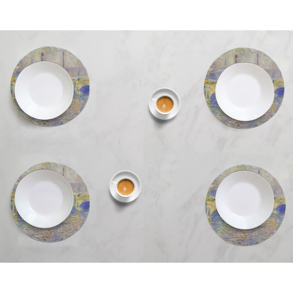 Waterloo Bridge by Claude Monet Round Linen Placemats - LIFESTYLE (set of 4)