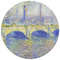 Waterloo Bridge by Claude Monet Round Mousepad - APPROVAL