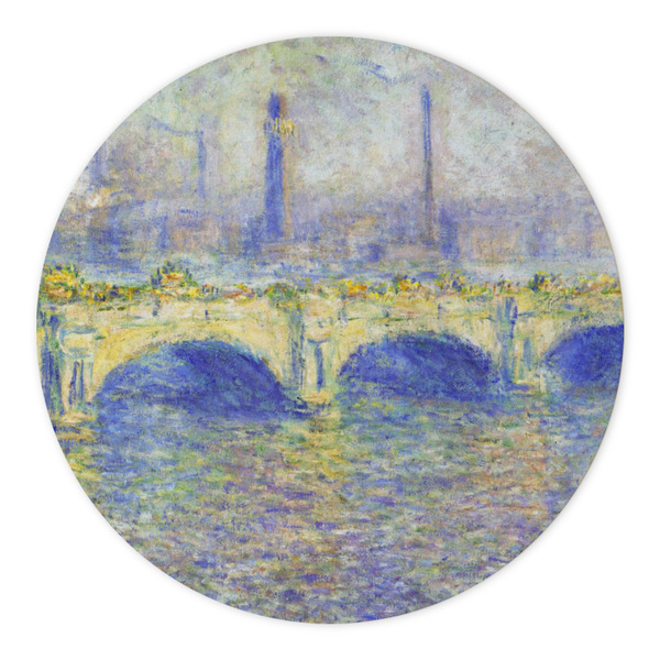 Waterloo Bridge by Claude Monet Round Paper Coaster - Approval