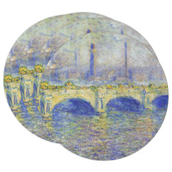 Waterloo Bridge by Claude Monet Round Paper Coasters