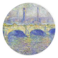 Waterloo Bridge by Claude Monet Round Stone Trivet