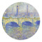 Waterloo Bridge by Claude Monet Round Stone Trivet - Front View