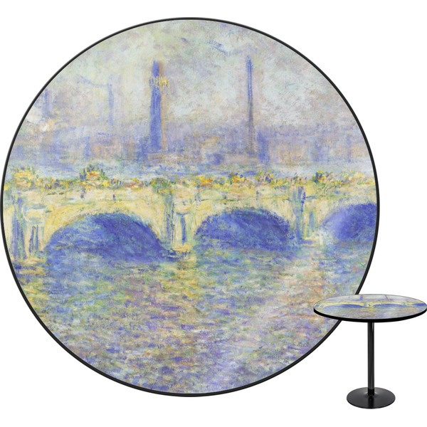 Custom Waterloo Bridge by Claude Monet Round Table - 24"