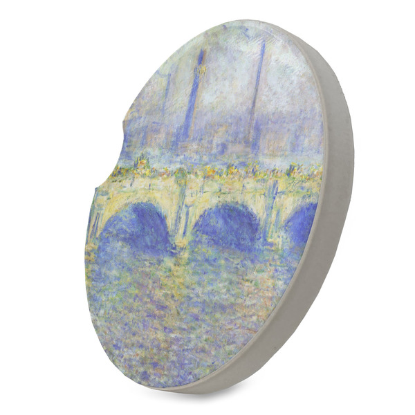 Waterloo Bridge by Claude Monet Sandstone Car Coaster - STANDING ANGLE