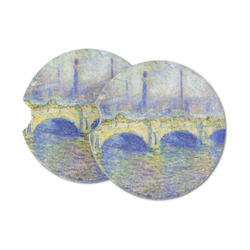 Waterloo Bridge by Claude Monet Sandstone Car Coasters - Set of 2