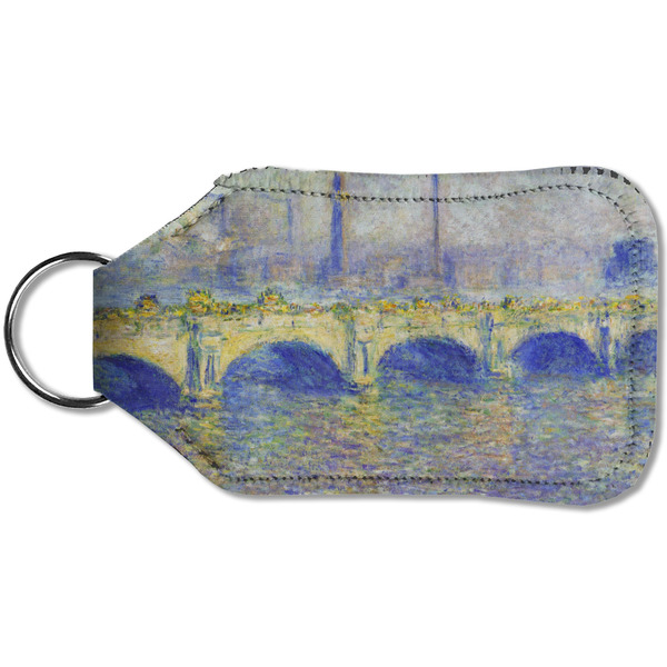 Waterloo Bridge by Claude Monet Sanitizer Holder Keychain - Small (Back)