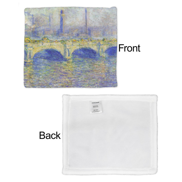 Waterloo Bridge by Claude Monet Security Blanket - Front & White Back View