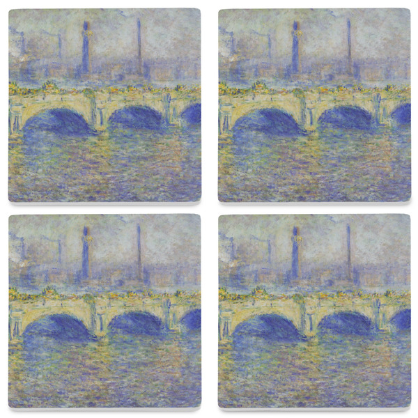 Waterloo Bridge by Claude Monet Set of 4 Sandstone Coasters - See All 4 View