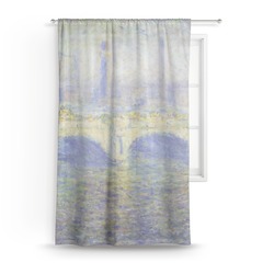 Waterloo Bridge by Claude Monet Sheer Curtain