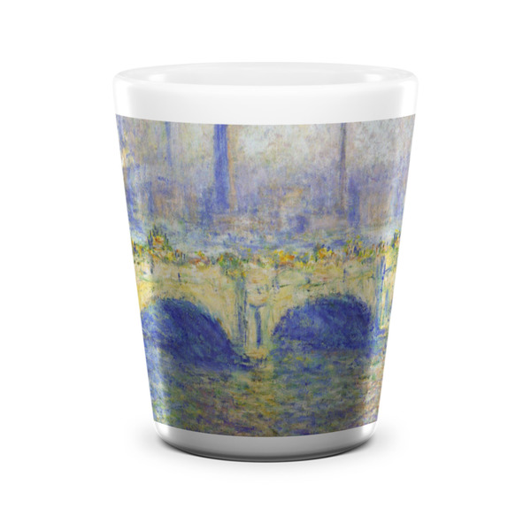 Custom Waterloo Bridge by Claude Monet Ceramic Shot Glass - 1.5 oz - White - Single