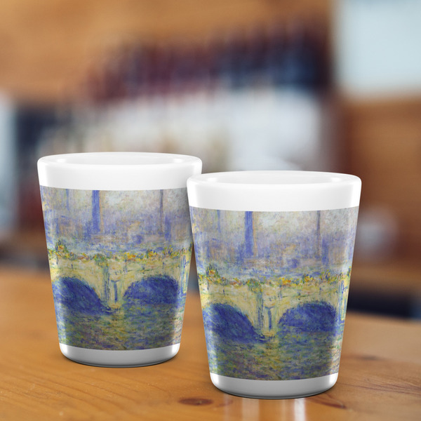 Waterloo Bridge by Claude Monet Shot Glass - White - LIFESTYLE