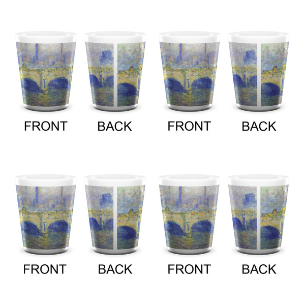 Waterloo Bridge by Claude Monet Shot Glass - White - Set of 4 - APPROVAL
