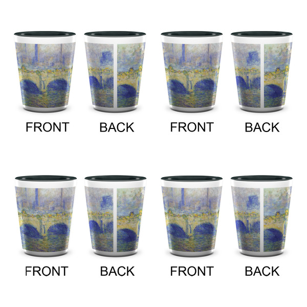 Waterloo Bridge by Claude Monet Shot Glassess - Two Tone - Set of 4 - APPROVAL