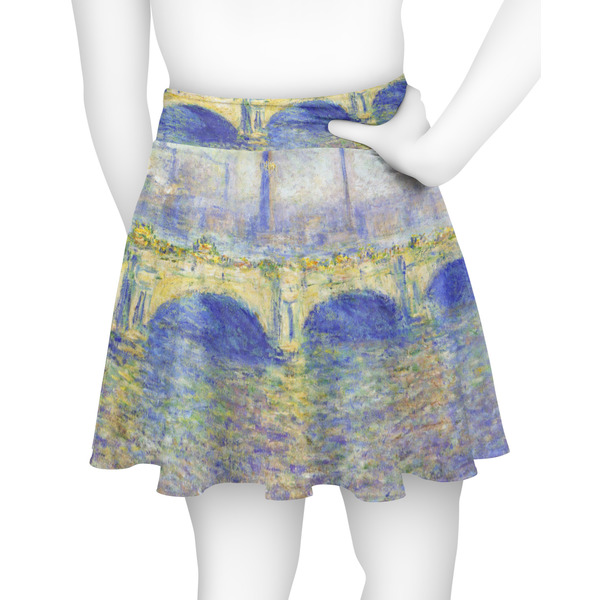 Waterloo Bridge by Claude Monet Skater Skirt - Back