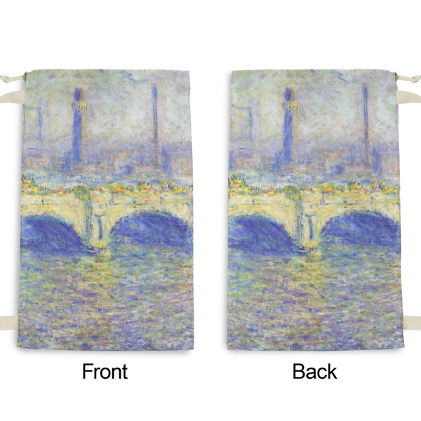 Waterloo Bridge by Claude Monet Small Laundry Bag - Front & Back View