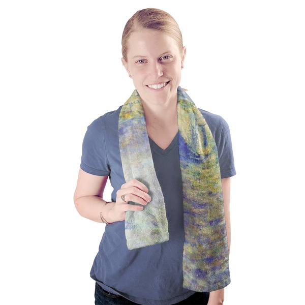 Waterloo Bridge by Claude Monet Sport Towel - Exercise use - Model