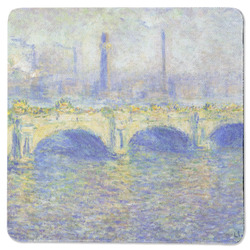 Waterloo Bridge by Claude Monet Square Rubber Backed Coaster