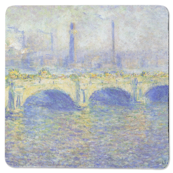 Waterloo Bridge by Claude Monet Square Coaster Rubber Back - Single