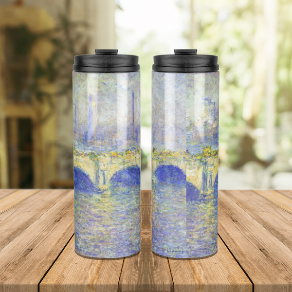 Waterloo Bridge by Claude Monet Stainless Steel Tumbler - Lifestyle