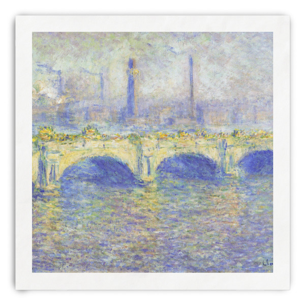 Custom Waterloo Bridge by Claude Monet Paper Dinner Napkins