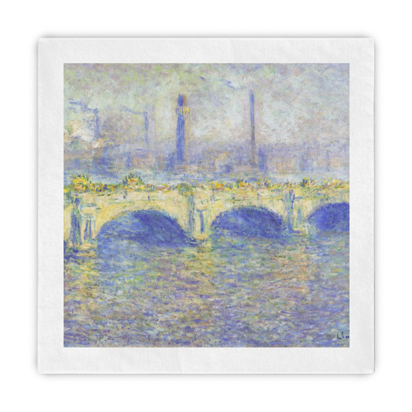 Custom Waterloo Bridge by Claude Monet Decorative Paper Napkins
