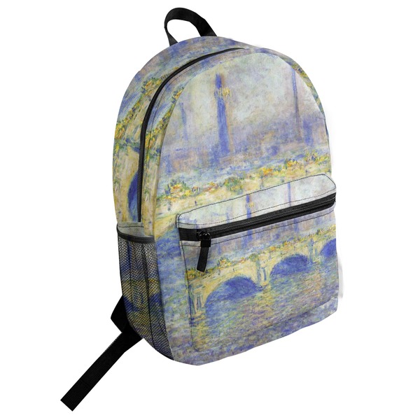 Custom Waterloo Bridge by Claude Monet Student Backpack
