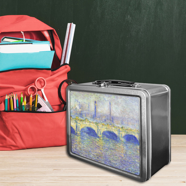 Waterloo Bridge by Claude Monet Tin Lunchbox - LIFESTYLE