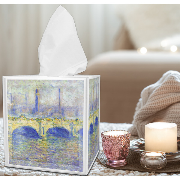 Waterloo Bridge by Claude Monet Tissue Box - LIFESTYLE