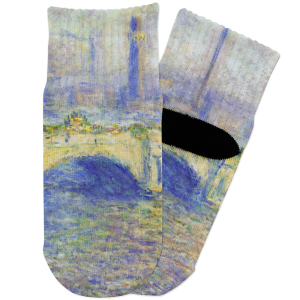 Custom Waterloo Bridge by Claude Monet Toddler Ankle Socks