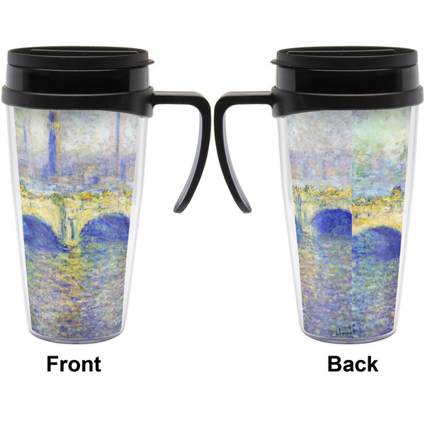 Waterloo Bridge by Claude Monet Travel Mug with Black Handle - Approval