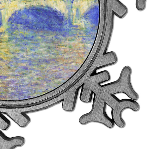 Waterloo Bridge by Claude Monet Vintage Snowflake - Detail