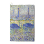 Waterloo Bridge by Claude Monet Waffle Weave Golf Towel