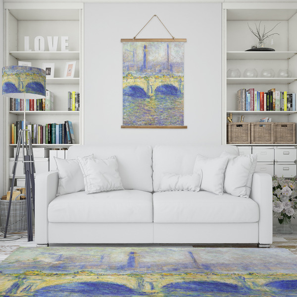 Waterloo Bridge by Claude Monet Wall Hanging Tapestry - Portrait - IN CONTEXT